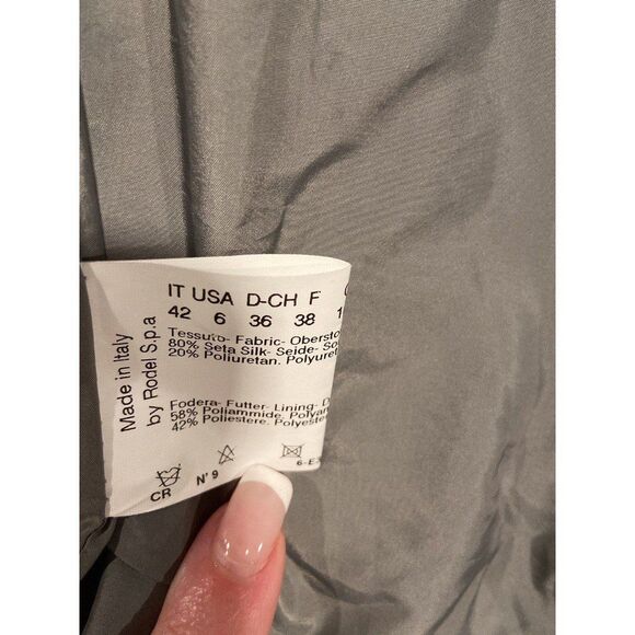 Cinza Roca Made in Italy Grey Jacket (Size 6) - Picture 9 of 10